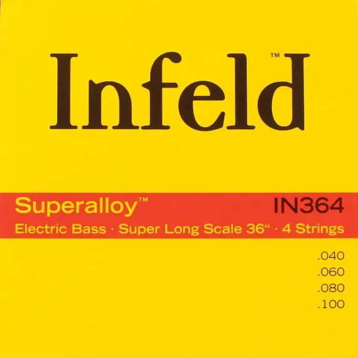 Thomastik Infeld Superalloy snarenset basgitaar, superalloy hexcore, 040-060-080-100, super longscale 36″