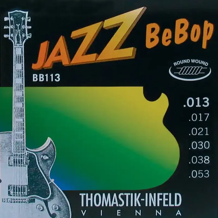 Thomastik Jazz Bebop snarenset elektrisch, nickel roundwound, 013-017-021-030-038-053