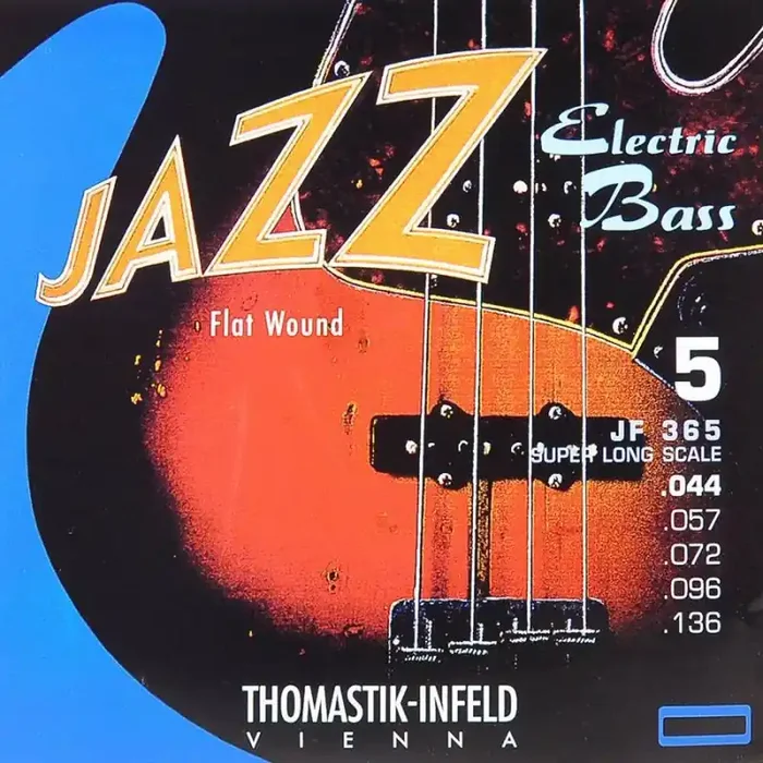 Thomastik Jazz string set 5-stings bass, super longscale, nickel flatwound, 044-057-072-096-136