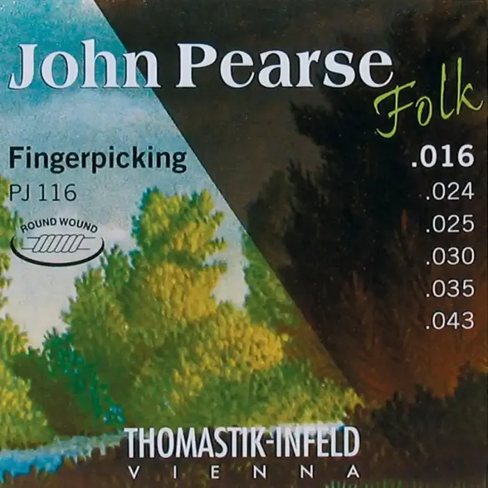 Thomastik John Pearse Signature snarenset folkgitaar, E.B.G. nylon flatwound