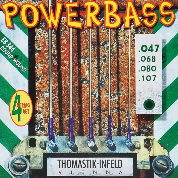 Thomastik Power Bass snarenset basgitaar, magnecore, roundwound, 047-068-080-107, longscale
