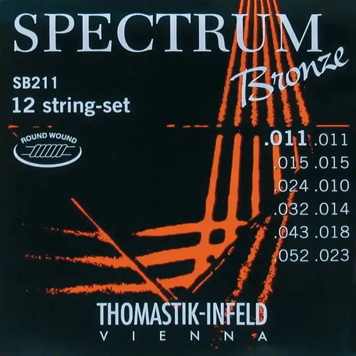 Thomastik Spectrum snarenset akoestisch 12-string, bronze roundwound, 011