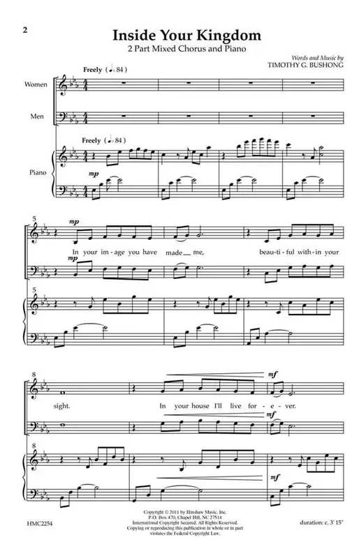 Tim Bushong Inside Your Kingdom (Arr. Tim Bushong) Frauenchor mit Klavier/Orgel