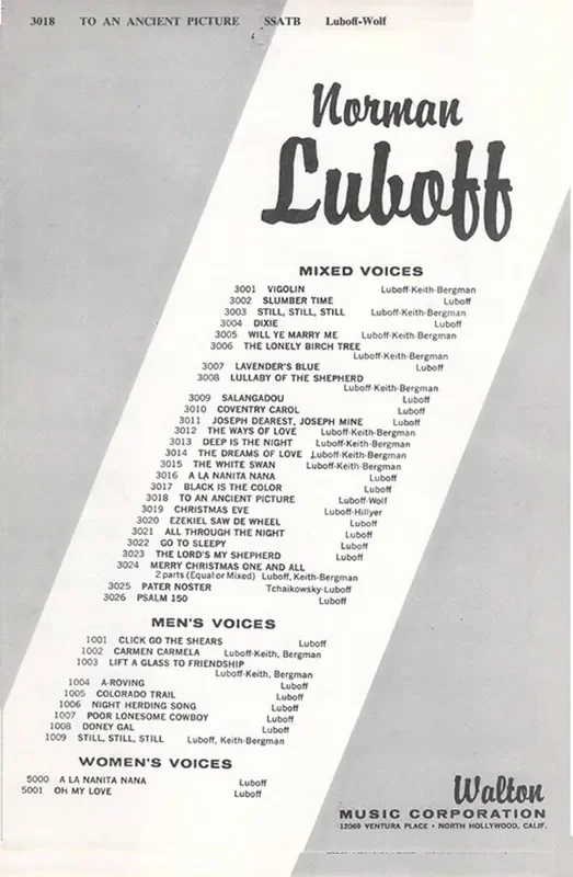 To An Ancient Picture* Gemischter Chor mit Begleitung