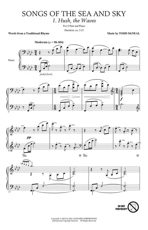 Todd McNeal Songs of the Sea and Sky Frauenchor mit Begleitung