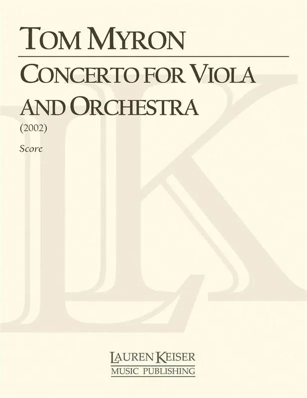 Tom Myron Concerto for Viola and Orchestra Orchester