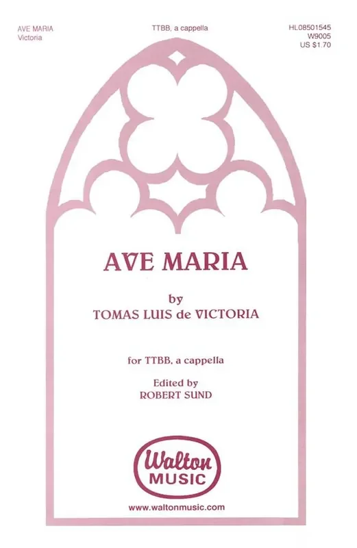 Tomás Luis de Victoria Ave Maria (Arr. Robert Sund) Männerchor A cappella