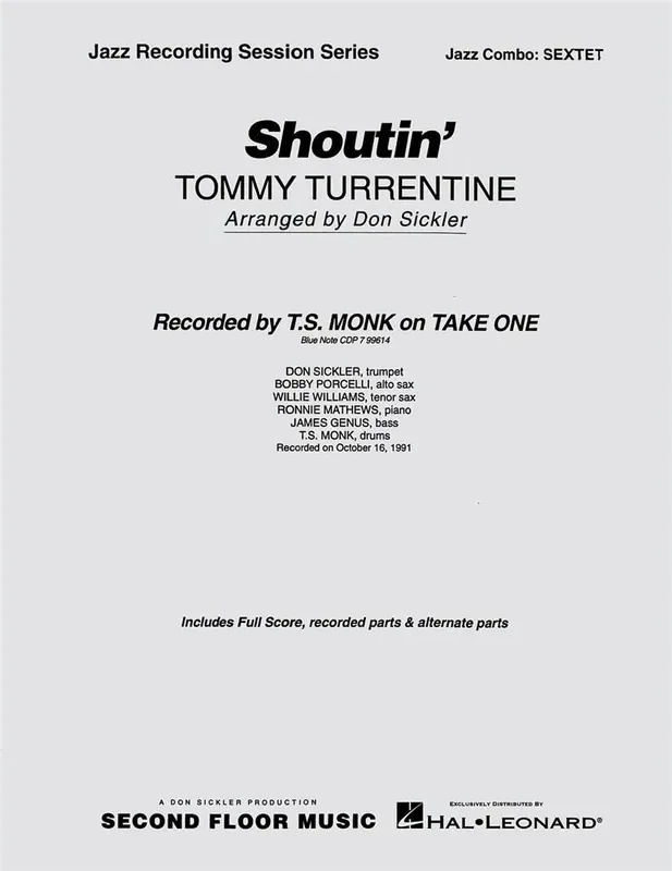 Tommy Turrentine Shoutin‘ (Arr. Don Sickler) Jazz Ensemble