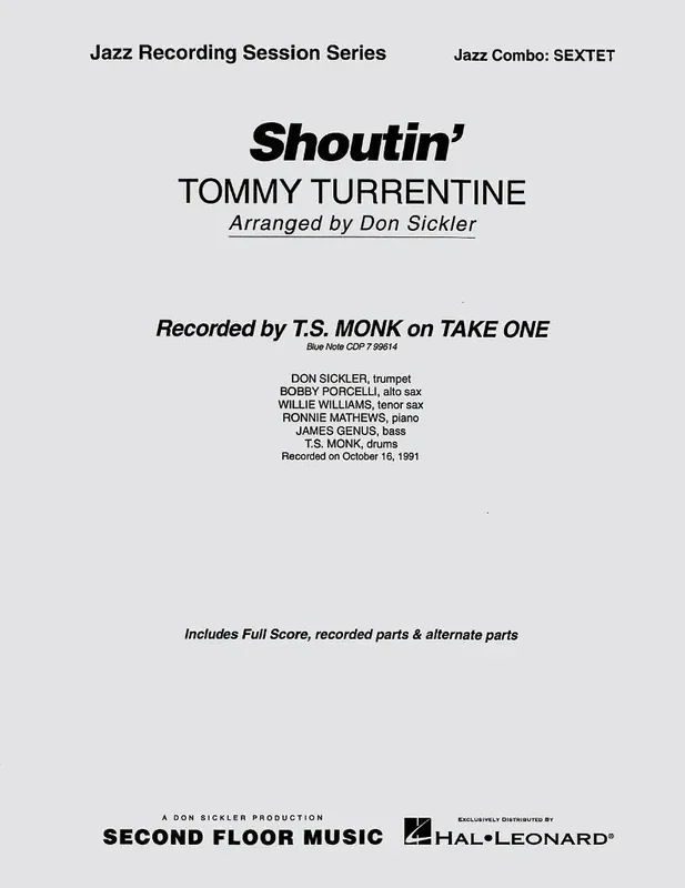 Tommy Turrentine Shoutin‘ Full Score (Arr. Don Sickler) Jazz Ensemble