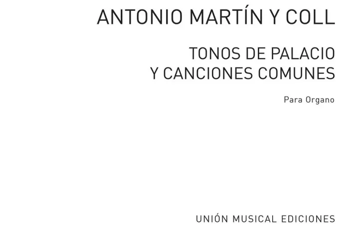 Tonos De Palacio Y Canciones Comunes Book 1 Orgel