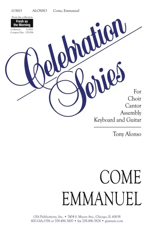 Tony Alonso Come Emmanuel Gemischter Chor mit Klavier/Orgel