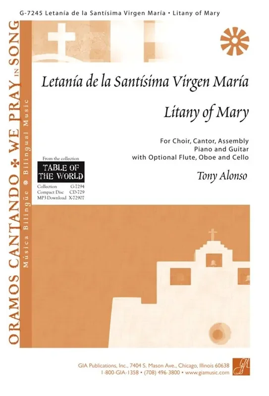 Tony Alonso Litany of Mary – Guitar edition Gemischter Chor mit Begleitung