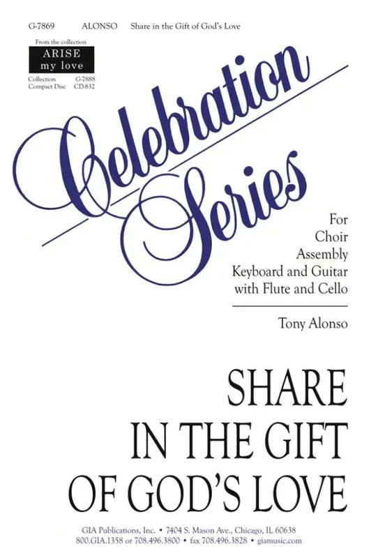 Tony Alonso Share In the Gift of God‘s Love – Guitar Part Männerchor mit Klavier/Orgel