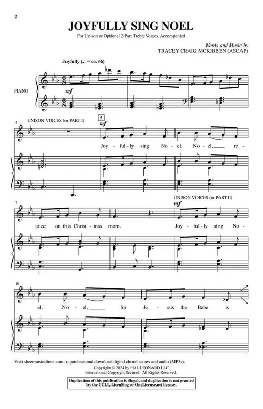 Tracey Craig McKibben Joyfully Sing Noel Gemischter Chor mit Begleitung
