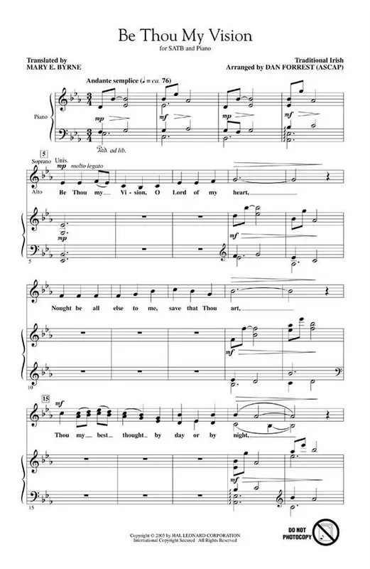 Traditional Be Thou My Vision (Arr. Dan Forrest) Gemischter Chor mit Begleitung