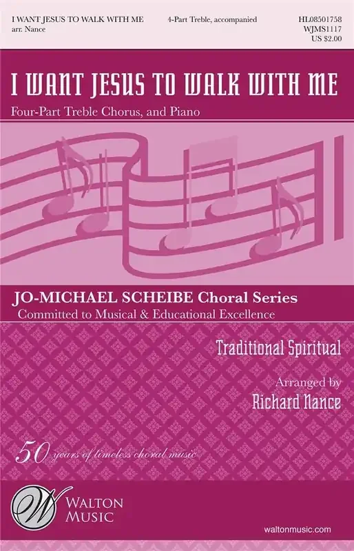 Traditional I Want Jesus to Walk with Me (Arr. Richard Nance) Frauenchor mit Begleitung