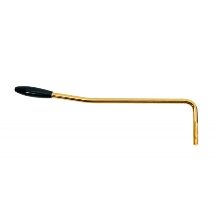 Tremolo arm, 6mm thread, gold, 5mm arm diameter, black cap