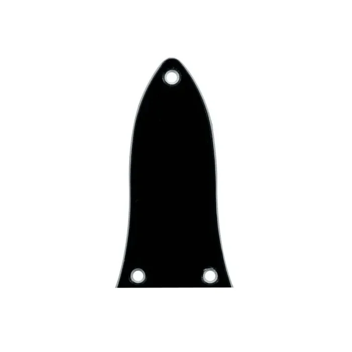 Truss rod cover, black, 2 ply, black – white type5