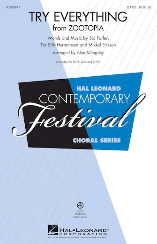 Try Everything (Arr. Alan Billingsley) Gemischter Chor mit Begleitung