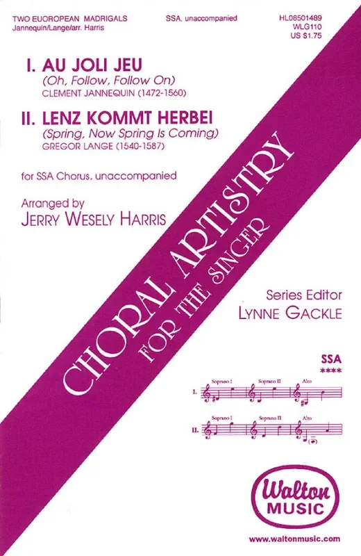 Two European Madrigals (Arr. Jerry Weseley Harris) Frauenchor A cappella