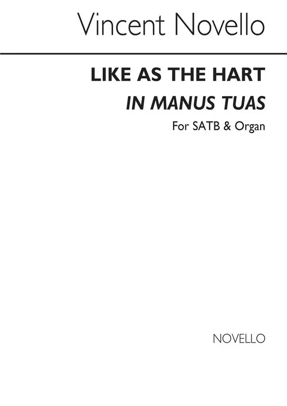 V. Novello Like As The Hart Satb Gemischter Chor mit Begleitung
