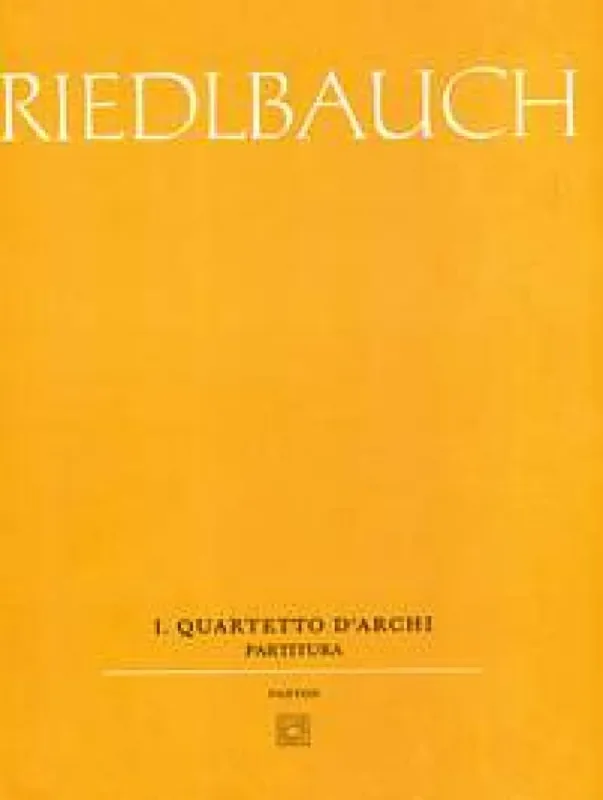 Vaclav Riedlbauch String Quartet No. 1 Streichquartett