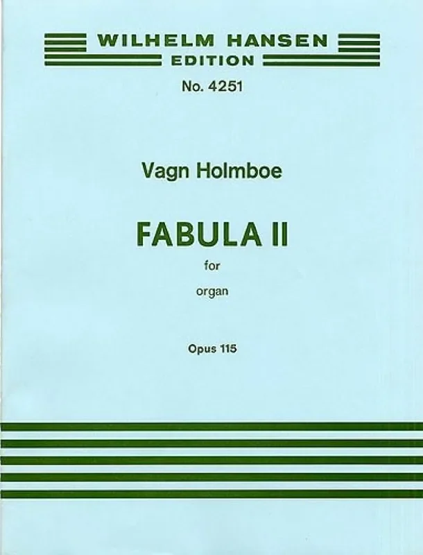 Vagn Holmboe Fabula II Op.115 Orgel