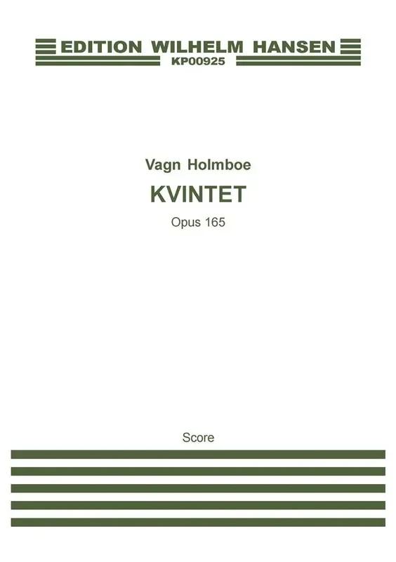 Vagn Holmboe Strygekvintet Op. 165 Streichquintett