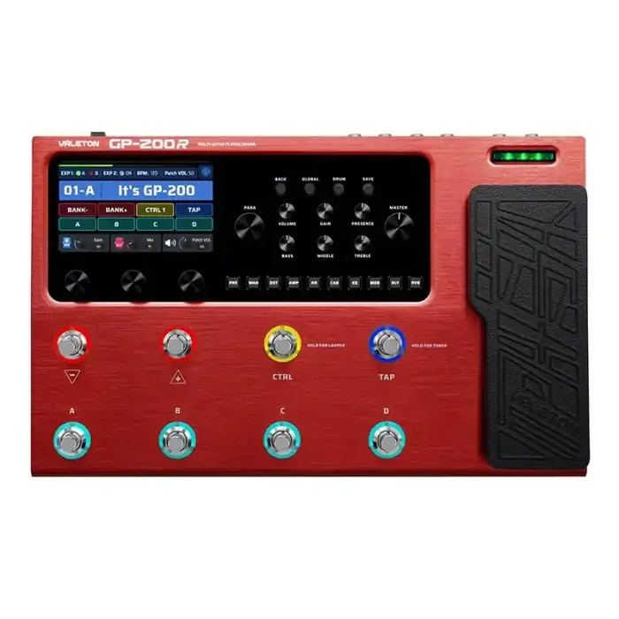 Valeton multi-effects processor with IR + amp/cab simulation + effects + looper + audio interface, 9V PSU