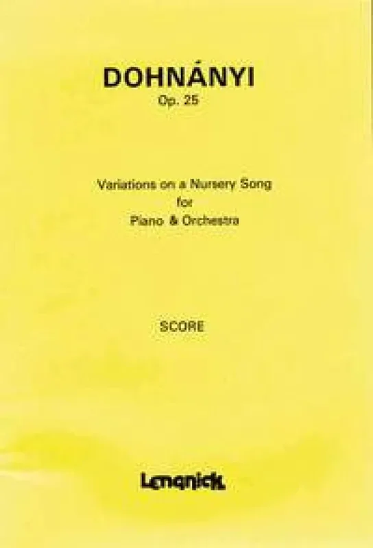 Variations on a Nursery Song op.25 Orchester mit Solo