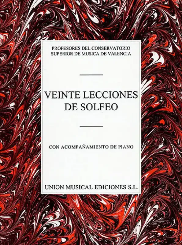 Varios Veinte Lecciones De Solfeo Gesang Solo