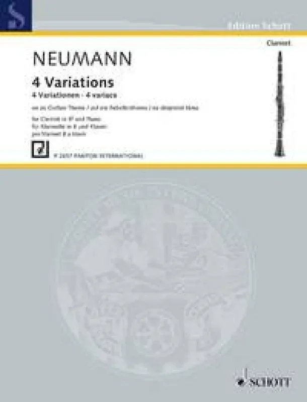 Veroslav Neumann Vier Variationen auf ein Rebellenthema Klarinette mit Begleitung