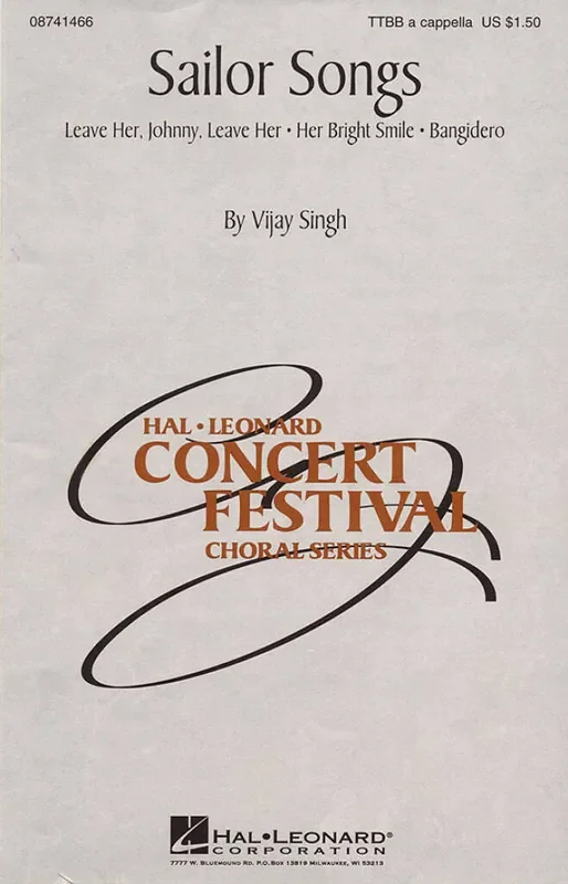 Vijay Singh Sailor Songs (Collection) (Arr. Vijay Singh) Männerchor A cappella
