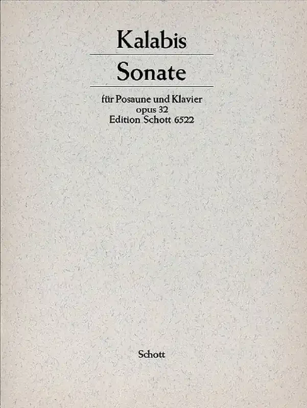 Viktor Kalabis Sonata op. 32 Posaune mit Begleitung