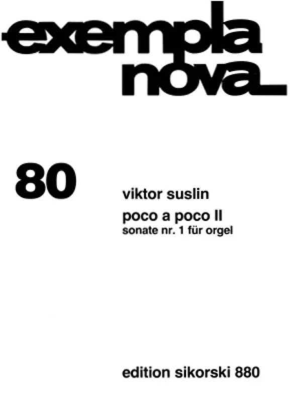 Viktor Suslin Poco a poco II Orgel