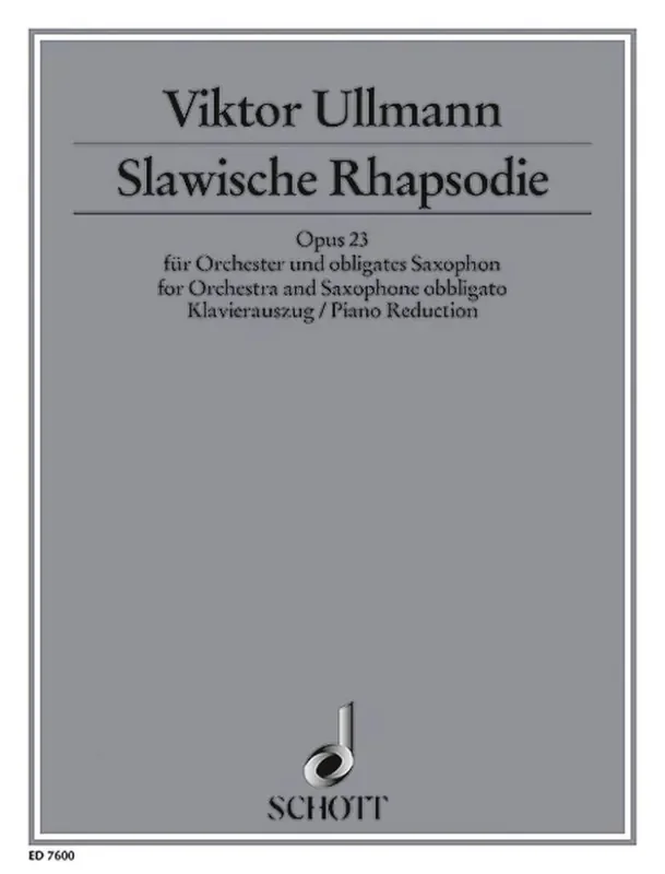 Viktor Ullmann Slavonic Rhapsody op. 23 Orchester mit Solo