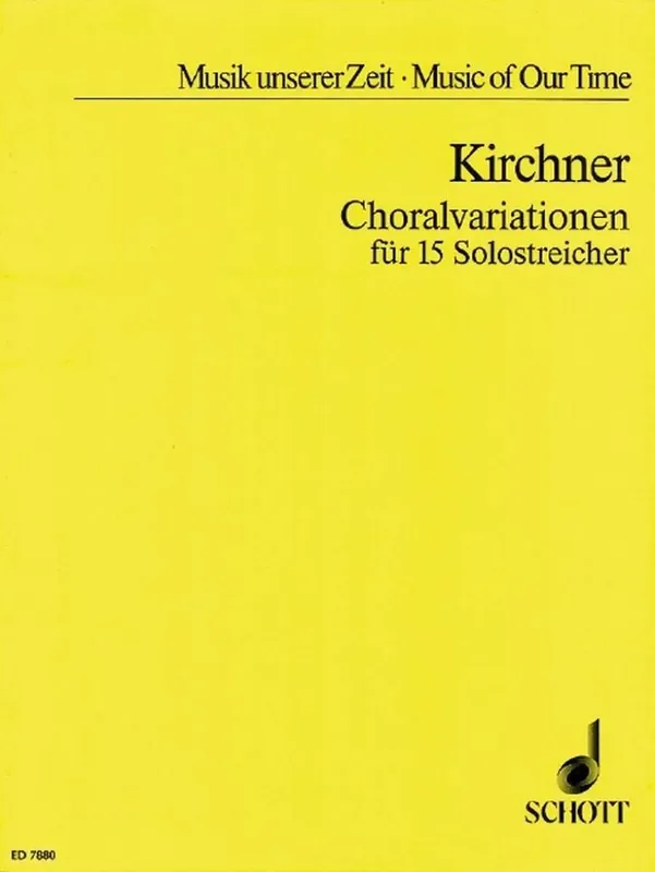 Volker David Kirchner Choral variations Streichensemble