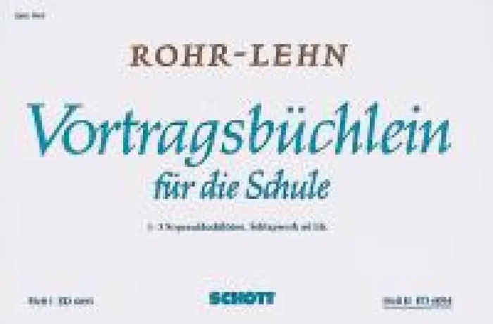 Vortragsbuchlein fur die Schule Band 1