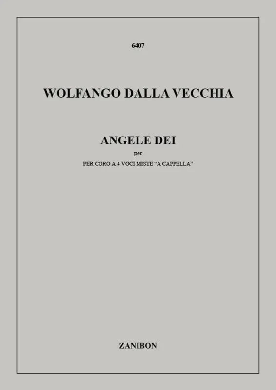 W. Dalla Vecchia Angele Dei Gemischter Chor A cappella