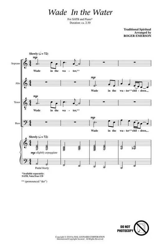 Wade in the Water (Arr. Roger Emerson) Gemischter Chor mit Begleitung