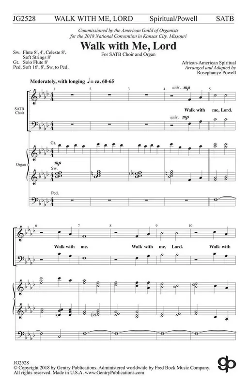 Walk With Me, Lord (Arr. Rosephanye Powell) Gemischter Chor mit Begleitung