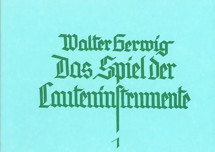 Walter Gerwig Das Spiel der Lauteninstrumente Band 1 Sonstige Zupfinstrumente