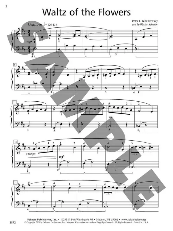 Waltz of the Flowers Klavier Solo