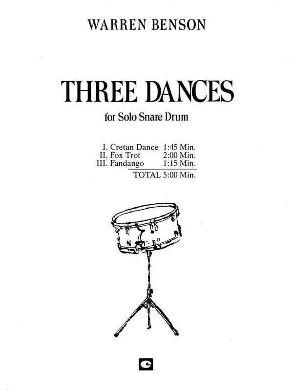 Warren Benson Three Dances Sonstige Percussion