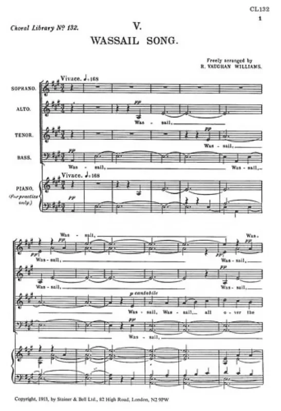 Wassail Song Gemischter Chor mit Begleitung