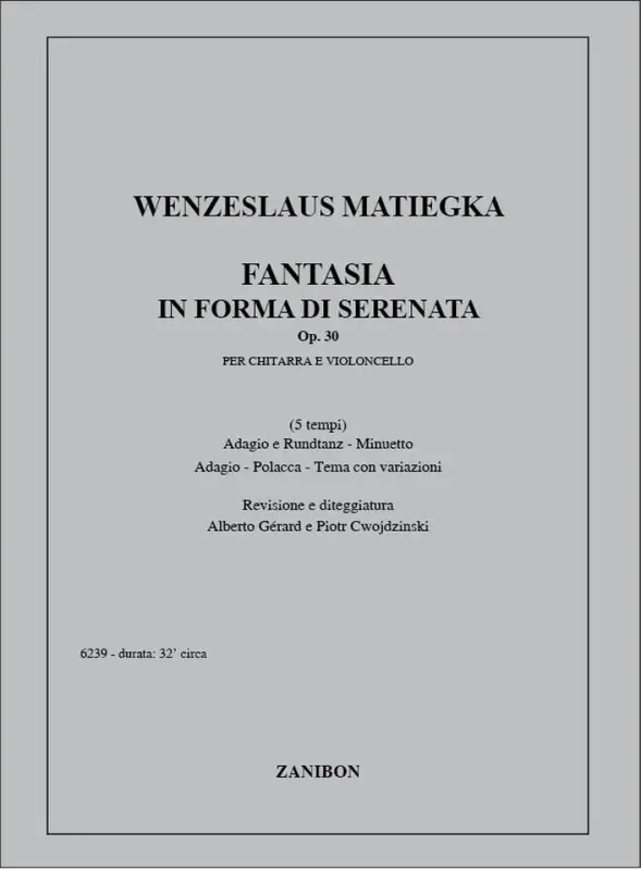 Wenzeslaus Matiegka Fantasia In Forma Di Serenata Op. 30 Kammerensemble
