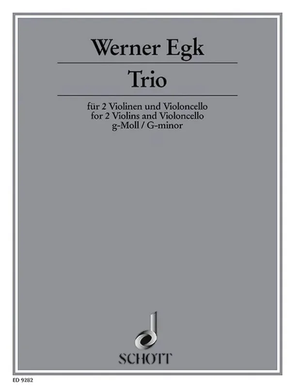 Werner Egk Trio G Minor Streichtrio