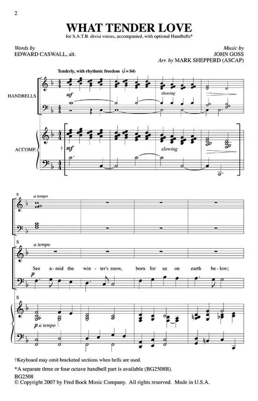 What Tender Love (Arr. Mark Shepperd) Gemischter Chor mit Begleitung