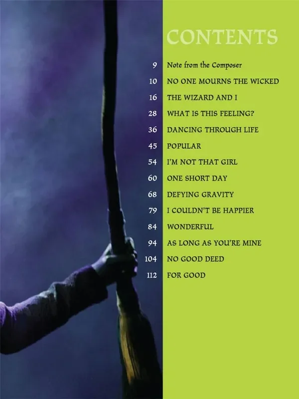 Wicked Gesang mit Klavier