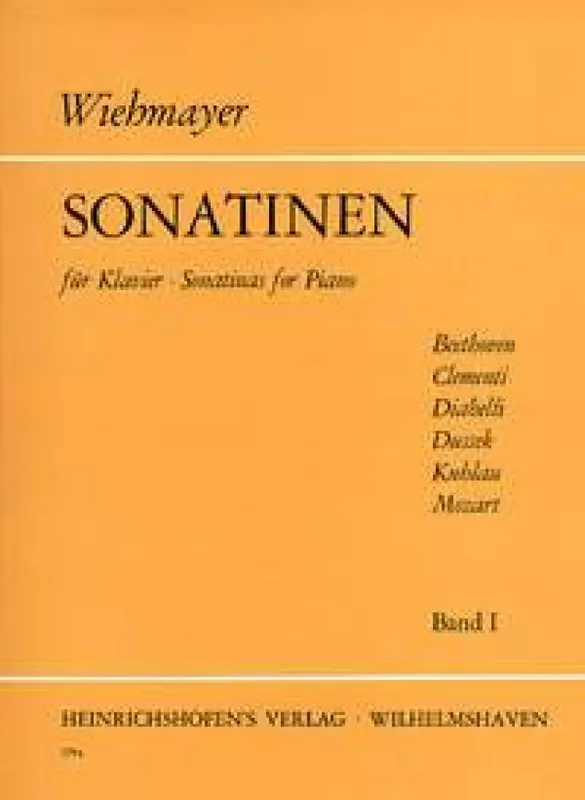 Wiehmayer Sonatinen 1 Klavier Solo